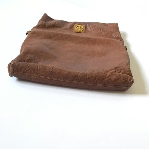 Tory Burch Louisa Leather Messenger Bag Crossbody Purse Womens Brown Leather - Picture 7 of 14